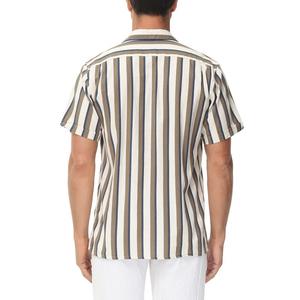 Nuova <span class=keywords><strong>camicia</strong></span> Casual appesa in <span class=keywords><strong>seta</strong></span> di ghiaccio a maniche corte a righe per gli uomini - Product Image 3