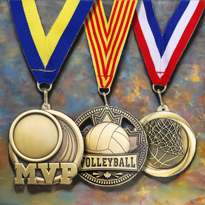 Premi di calcio in metallo moderno 2025 con nastro per <span class=keywords><strong>campioni</strong></span> della lega Design del Logo personalizzato - Product Image 3