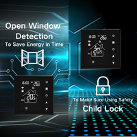 Termostato para Calefacción Eléctrica, Controlador de Temperatura Digital Programable por WiFi, 16A, con Protección Contra Heladas, 230V
