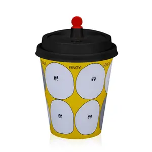 Custom LOGO 90MM 330ML Plastic Cup Disposable PP Clear Plastic Cup Bubble Tea Cups With Lids