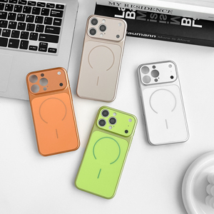 Tốt nhất người bán nhà máy Ag Glass Magnetic trường hợp điện thoại cho Iphone 17pro 16 Pro Max ống kính phim bảo vệ Bìa Frosted PC trường hợp - Product Image 5