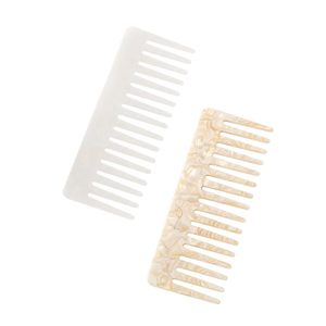 3pcs <b>Hot</b> Selling New Design Wide Tooth <b>Comb</b> Acetic Acid <b>Comb</b> with Smooth Shine Color for Salon & Home Use Comfortable & Stylish - Product Image 1