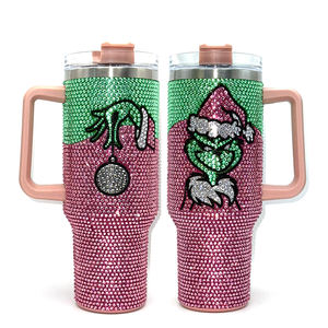 Vaso de Acero Inoxidable de 40 oz con Pedrería, Diseño de <span class=keywords><strong>Dr</strong></span>. Seuss 'Cómo el Grinch se llevó la Navidad', Vaso para Bebidas de 40 oz con Tapa - Product Image 2