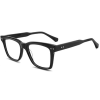 Lunettes pour hommes, montures larges, surdimensionnées, épaisses, noires, anti-lumière bleue, montures de lunettes personnalisées, lunettes de luxe en acétate