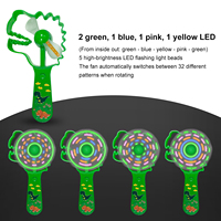 Mini ventilateur LED portable en plastique de 8 pouces à 32 couleurs changeantes, idéal pour les mariages, les fêtes, les événements promotionnels et le marketing de marque