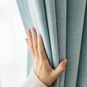 Innermor solido morbido migliore tende per soggiorno Blackout tessuto in <span class=keywords><strong>velluto</strong></span> <span class=keywords><strong>tenda</strong></span> Ready made teal <span class=keywords><strong>blu</strong></span> tende - Product Image 4