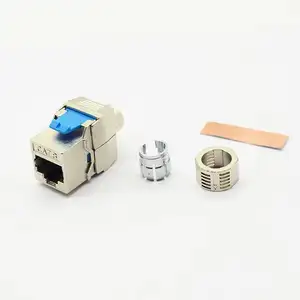 Cat8 RJ45 FTP टूल शील्डेड नेटवर्क कीस्टोन जैक RJ45 मॉड्यूल