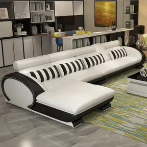 Yeni tasarım koltuk takımı avrupa tarzı deri kanepe moda yuvarlak düşük kol kraliyet oturma odası kanepeleri setleri