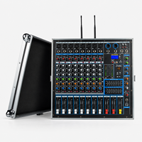 Console de mixage audio professionnelle 8 canaux amplifiée avec 99 DSP, Bluetooth, enregistrement USB et alimentation fantôme 48V pour scène, mariage et système de sonorisation