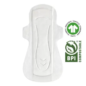OEM ODM Pure cotton sanitary pad Eco-Friendly Hypoallergenic cotton Ladies sanitary pad