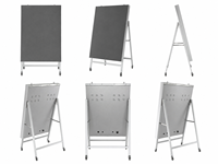 Écran d'affichage numérique mobile pliable à LED en forme de A pour affiches, avec contrôle par application, 4 roues, P1.25-P2.5, 1080p
