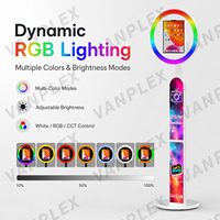 Espejo Magico iPad Photo Booth Gaya Terpisah dengan Cangkang Logam Melengkung dan Lampu RGB Kontrol Jarak Jauh untuk Sewa Acara Pesta Pernikahan