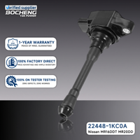 Bobine d'allumage moteur en gros 22448-1KC0A 224481KC0A compatible avec Nissan Juke 2011-2017 Tiida Qashqai X-Trail