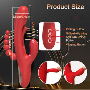 Giocattoli sessuali per adulti per donne coppia stimolatore clitorideo con perline anali vibratore, giocattoli sessuali per donne, vibratori di coniglio Dildo giocattolo per adulti - Product Image 5
