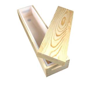 <b>Silicone</b> Rectangular Mold, Used for Soap Making and DIY Craft Supplies, with Wooden Box Bread Mold <b>Tool</b> - Product Image 1