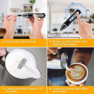 New Arrival Milk Frother Handheld 3 Heads Electric Whisk Drink Foam Mixer - Product Image 3