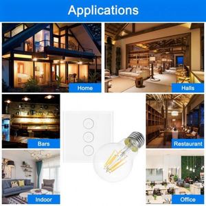 EU Chuẩn Anh 2020 New Wifi Chuyển Đổi Ánh Sáng Led Ánh Sáng Dimmer Chuyển Đổi Nhà Thông Minh Hệ Thống Làm Việc Với TUYA Ứng Dụng Trong điện Thoại Thông Minh - Product Image 3