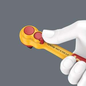 WERA - 05004970001 Cliquet isolé VDE 3/8 ''avec levier de commutation et jeu de douilles métriques (17 pièces) CLÉS À DOUILLES ISOLÉES - Product Image 5