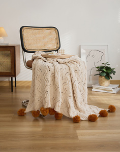 La nuova classe un bambino può usare coperta di ciniglia coperta di maglia calda bordo palla di lana - Product Image 3