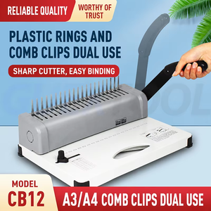 Manual Binding <b>Machine</b> A4 A3 Paper <b>Punch</b> Binder <b>Machine</b> Plastic Comb Binding Tool Office Document Binding Equipment - Product Image 2