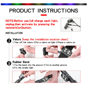 Đèn LED RGB Nhấp Nháy Xe Máy Đèn LED Flash Vị Trí Không Dây Đèn Máy Bay Máy Bay Trực Thăng Đèn Cảnh Báo Phụ Kiện Xe Hơi - Product Image 6