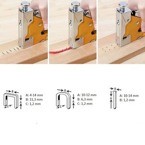Grapadora manual 3 en 1 de acero con grapas y clavos para fijación en madera - Product Image 4