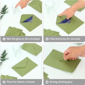 A7 màu xanh lá cây thân thiện với môi bền Ví Phong Bì cho lời chào đám cưới bé tắm lời mời-trường văn phòng quà tặng phong bì - Product Image 5