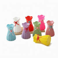 Vases de sol artificiels pour la décoration intérieure, en plastique haute transparence, design moderne et contemporain, pour mariage, Pâques, table à manger intérieure