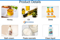 Machine de remplissage pneumatique automatique de bouteille de lotion de crème de shampooing de détergent de savon de pâte de sauce liquide d'huile essentielle