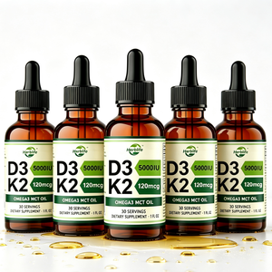 Fabrik OEM ODM Natürliches Nahrungsergänzungsmittel Vitamin <span class=keywords><strong>D3</strong></span> & K2 Flüssige Tropfen mit MCT-Öl Omega 3 Immununterstützung für die tägliche Mundgesundheit - Product Image 4