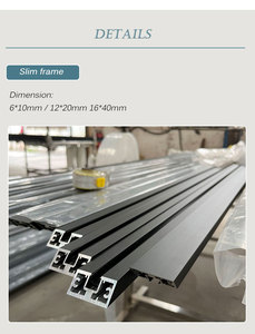 3 Bảng điều chỉnh liên kết Kính cửa trượt Tempered nội thất văn phòng khung nhôm cửa trượt Hệ thống kính thiên văn trượt cửa kính - Product Image 6