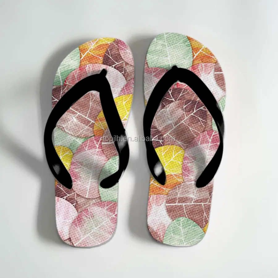 Topjlh Wholesale Different Color Assorted Flip Flops Men Women Kids Sublimation Blank Slippers