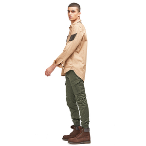 Sabin-pantalones Cargo de algodón lavados para hombre, Sarga de alta calidad, varios colores, con bolsillos, a la moda, para correr, novedad de otoño - Product Image 5