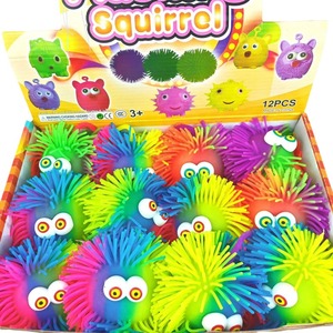 Kids Toy Assorted Designs Squeeze Stress <b>Balls</b> Flashing <b>LED</b> Light up Spiky TPR Hedgehog Puffer <b>Ball</b> Toy With Yoyo - Product Image 1