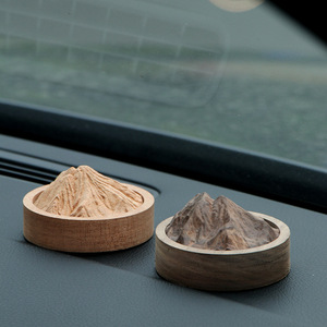 Diffuseur en bois d'huile essentielle pour aromathérapie, motif Alpes au lever du soleil sur montagne dorée, en bois de noyer noir, personnalisé et créatif, pour l'exportation - Product Image 2