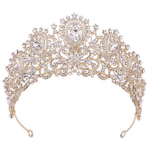 Neuankömmling Kristall blume Braut Haarteil Bunte Legierung Krone für Frauen für Festzug Prinzessin Prom Party Hochzeit oder Party - Product Image 1