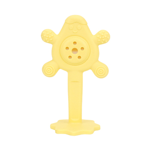 OEM ODM prix usine mignon fleur forme violet de qualité alimentaire silicone liquide jouet de dentition anneau de dentition jouet de dentition - Product Image 1