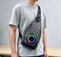 Speaker Nirkabel Model Ransel dengan Layar Tampilan Cahaya RGB Gradasi, Audio Portabel untuk Hiburan Luar Ruangan dan Rumah