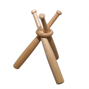 Punto de fábrica Artesanía de madera Bate de béisbol Colores Mini bate de béisbol Soporte de exhibición con bola Bate de béisbol decorativo con anillo de bastidores - Product Image 4