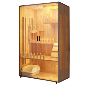 Lüks ahşap büyük uzay Pet kafesleri nem geçirmez inşaat ahşap kedi Villa tırmalamak kurulu kedi evleri - Product Image 1