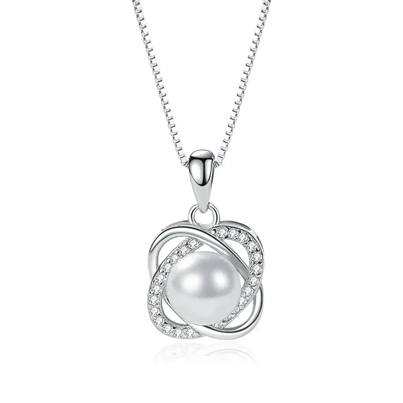 Csja — collier avec pendentif en perle d'amour, en argent sterling 925, bijou pour femmes à la mode, s925