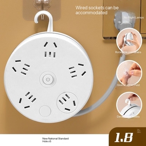 Multiprise IStapromo Gifts à 5 prises et 3 ports USB, multiprise ronde avec câble d'extension de 2,8 m - Product Image 6