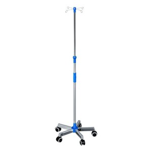 ขาตั้งน้ำเกลือแบบเคลื่อนย้ายได้สำหรับโรงพยาบาล ทำจากสแตนเลสเสริมความแข็งแรงและหนาพิเศษ พร้อมวัสดุ ABS สำหรับการแพทย์ แบบตั้งพื้น - Product Image 1