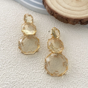 Faceted Transparent <b>Resin</b> <b>Earrings</b> for Women - Product Image 4