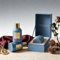 Flacon de parfum de luxe avec boîte vide 30ml 50ml 100ml, flacon de parfum en verre avec bouchon personnalisé, étiquette métallique, flacon de parfum élégant