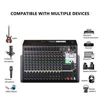 Console de mixage audio 16 canaux BHA TXS-16, capable d'enregistrer via un PC ou un téléphone, avec fonction FBX, garantie usine OEM 12 ans, CE FCC