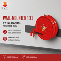 Reel Selang Pemadam Kebakaran Manual Merah Industri untuk Perlindungan Bangunan dan Pabrik dengan Manajemen Selang yang Efisien