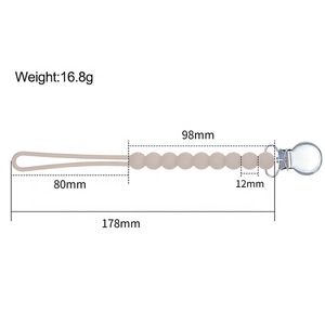 Sinh thái thân thiện BPA free cấp thực phẩm mềm & Durable Silicone bé núm vú Teether Silicone mọc răng chuỗi Clip - Product Image 6