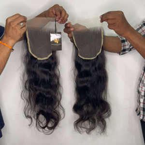 Natural rizado 5x5 6x6 Virgen cutícula alineada crudo indio templo cabello humano Hd transparente completo encaje cierre pelucas - Product Image 2