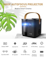 Nouveaux projecteurs portables P12 16G Android 9.0 4K 3D 1080p Full HD Jeux vidéo 5G WiFi BT4.2 Projecteur